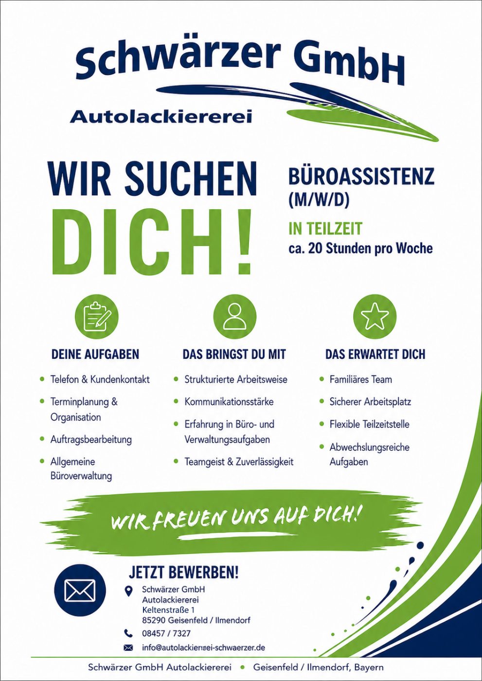 Stellenanzeige Autolackiererei Schwärzer